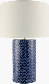 Hanmer 27" Ceramic Table Lamp, Hand Painted Navy