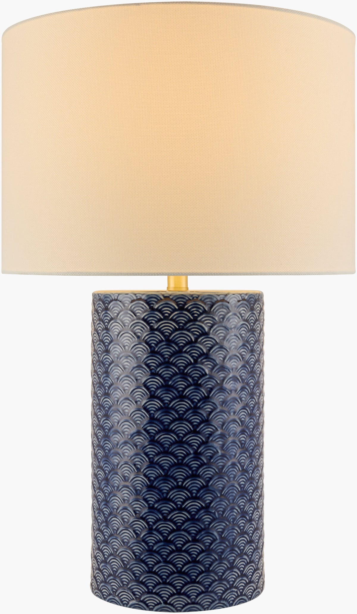 Hanmer 27" Ceramic Table Lamp, Hand Painted Navy