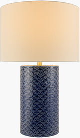 Hanmer 27" Ceramic Table Lamp, Hand Painted Navy