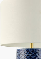 Hanmer 27" Ceramic Table Lamp, Hand Painted Navy