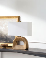 Hennes 18" Aluminum Table Lamp, Plated Gold
