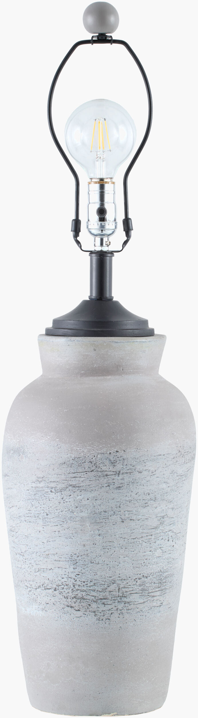 Hierro 32" Paper Table Lamp, Distressed Gray