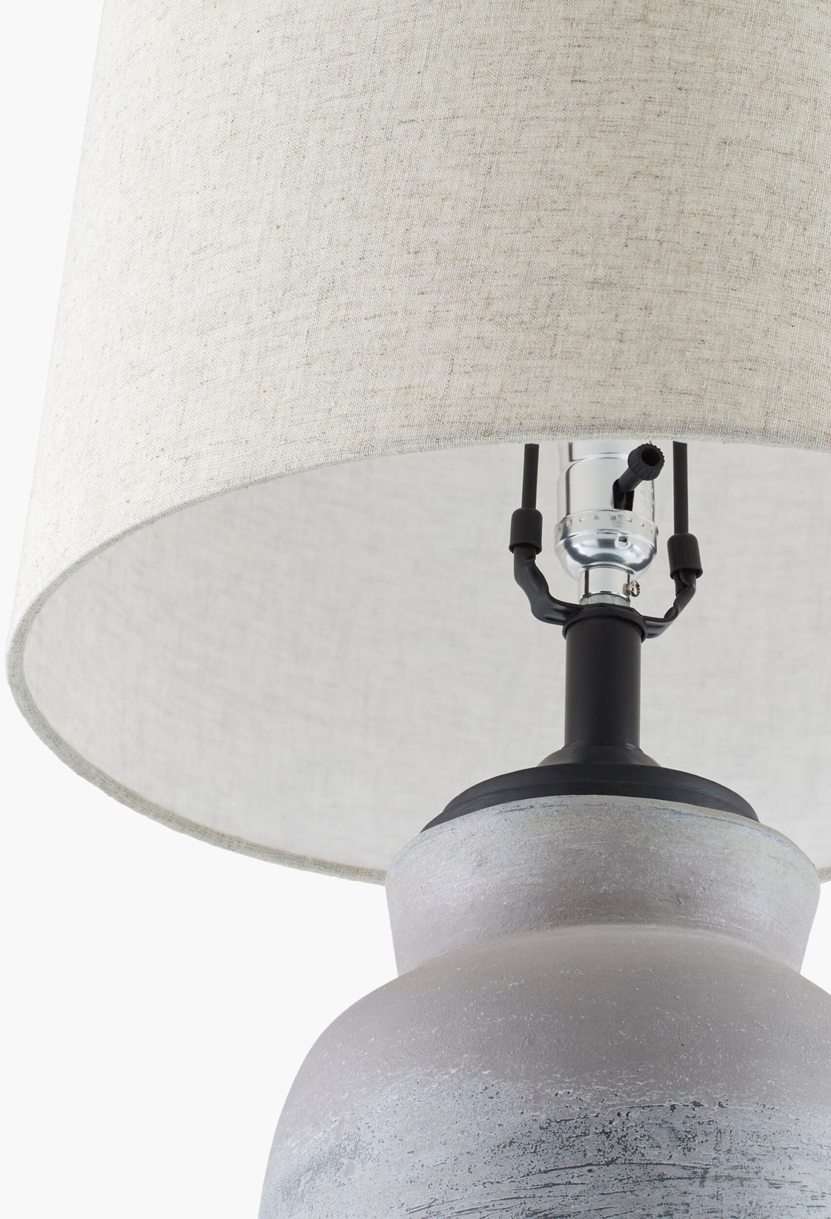 Hierro 32" Paper Table Lamp, Distressed Gray