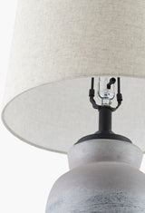 Hierro 32" Paper Table Lamp, Distressed Gray