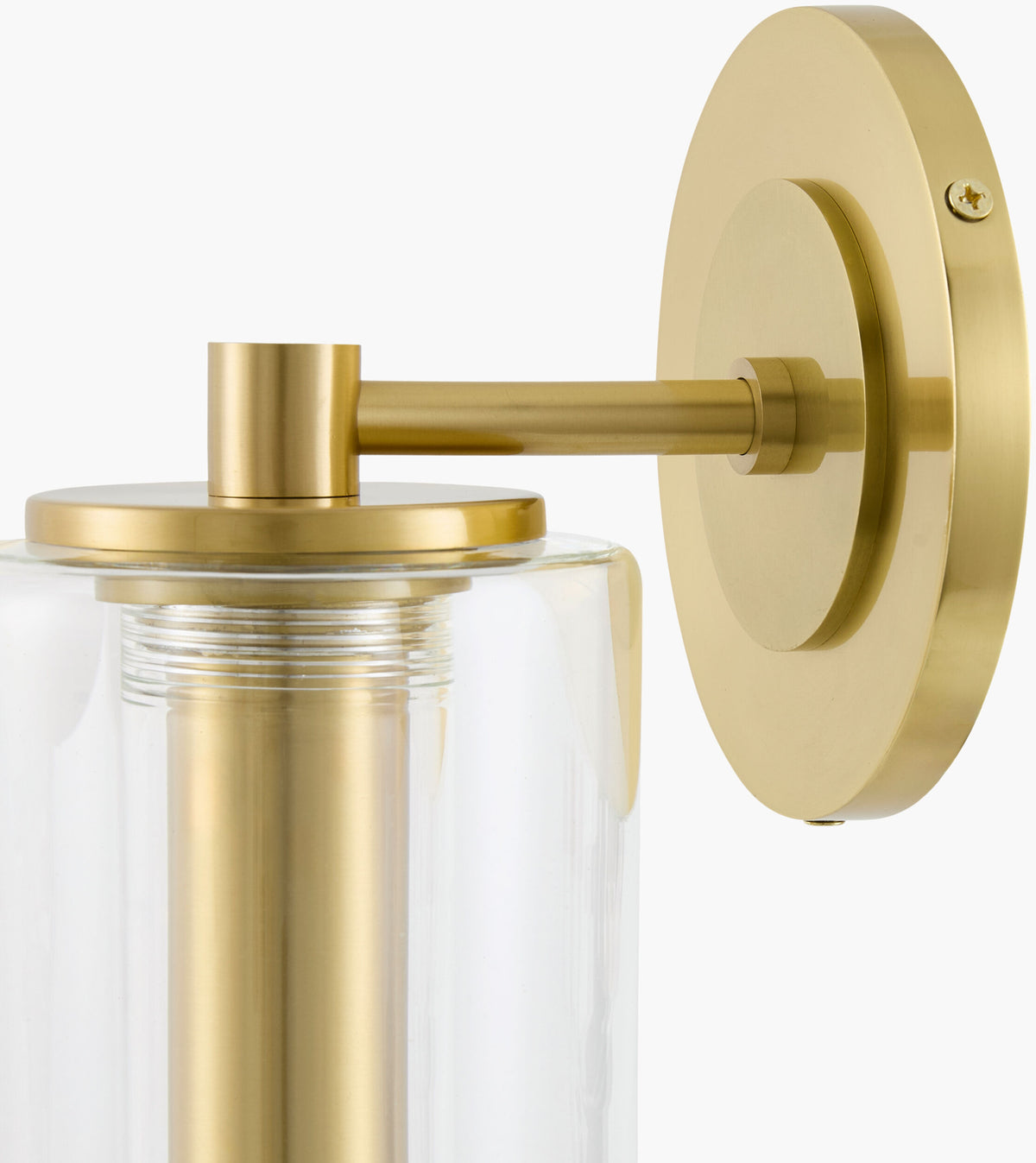 Hashira 19" Iron Wall Sconce, Electroplated Metallic Brass