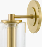 Hashira 19" Iron Wall Sconce, Electroplated Metallic Brass