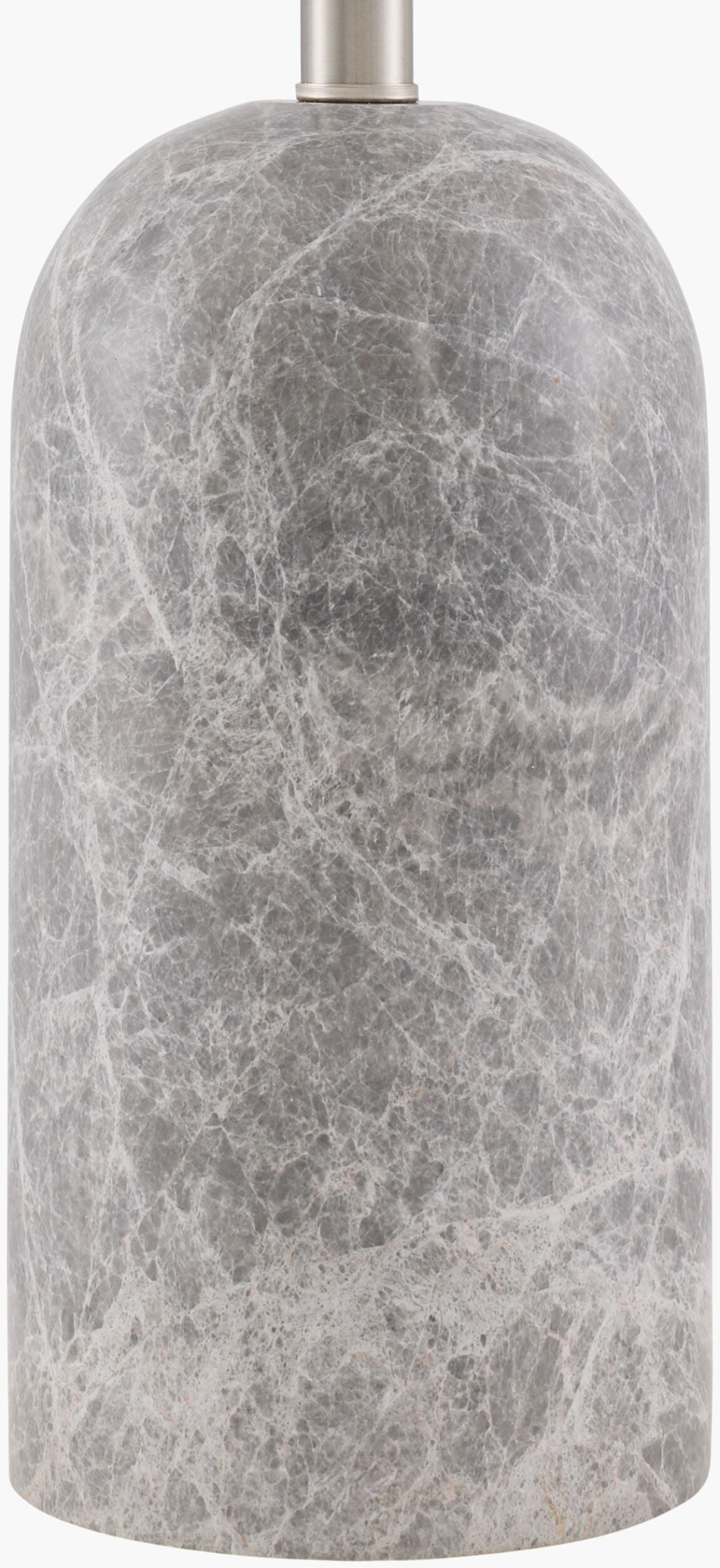 Huriel 24" Marble Table Lamp, Polished Gray