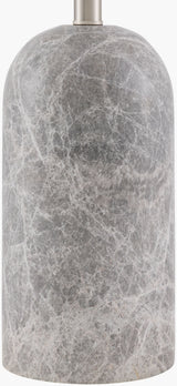 Huriel 24" Marble Table Lamp, Polished Gray