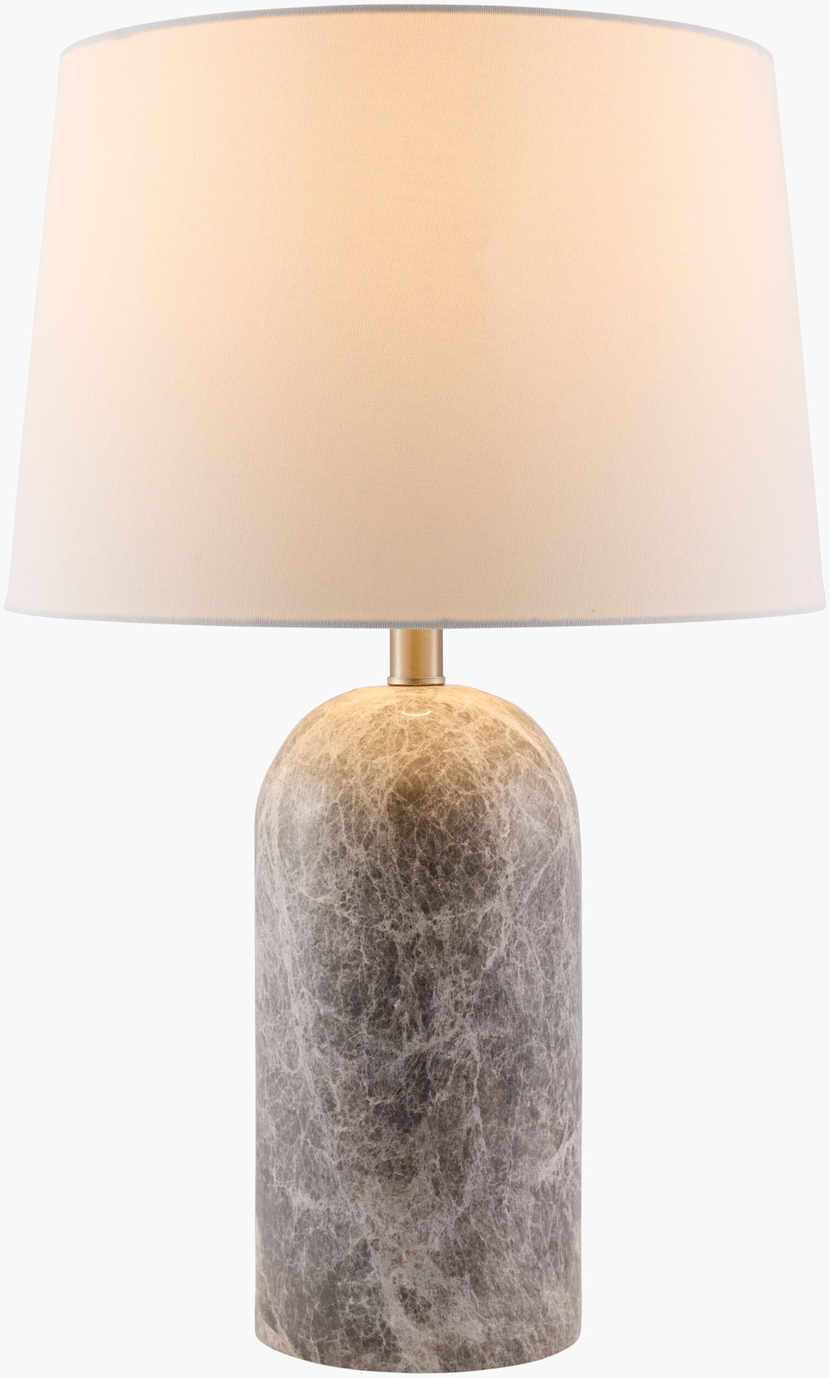 Huriel 24" Marble Table Lamp, Polished Gray