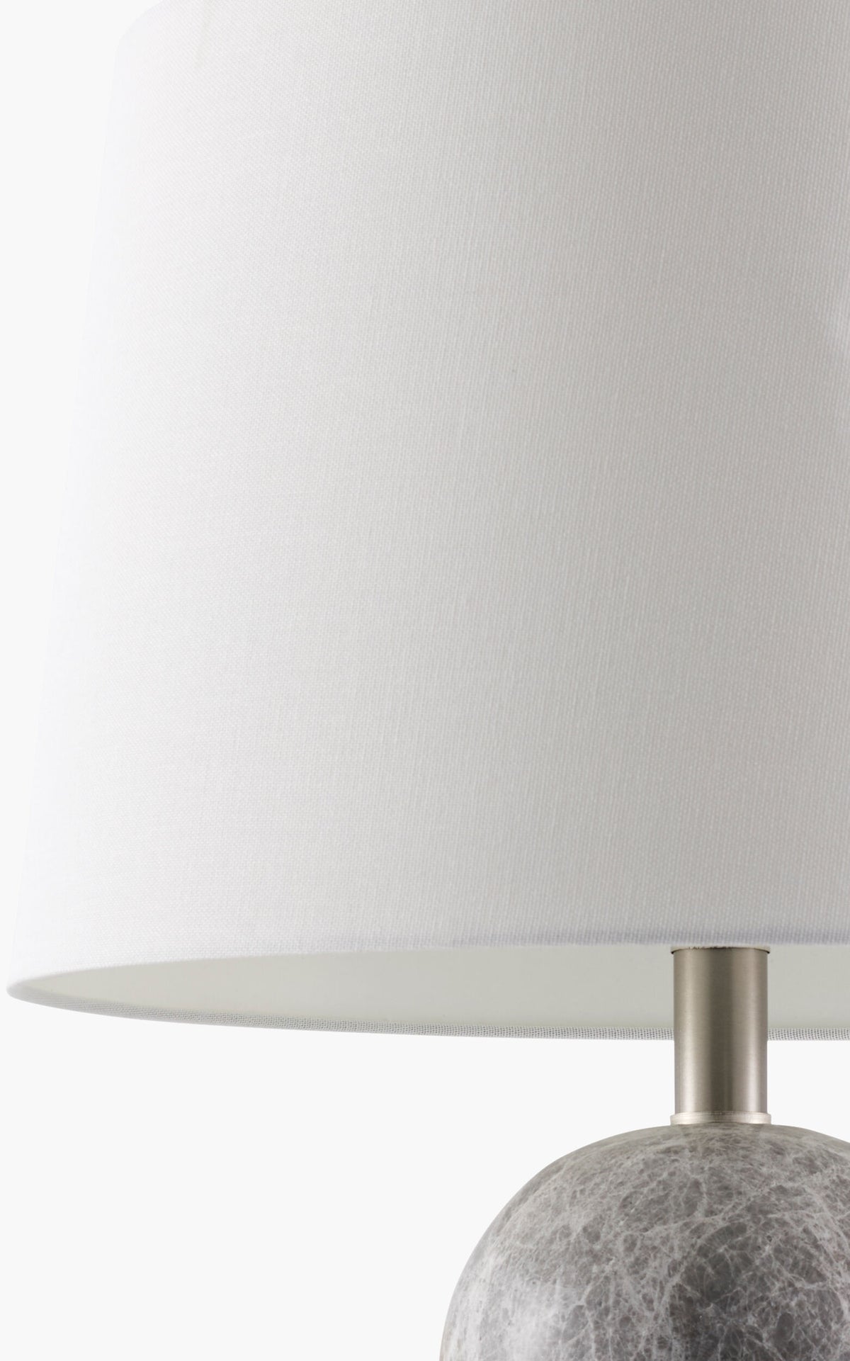 Huriel 24" Marble Table Lamp, Polished Gray