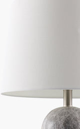 Huriel 24" Marble Table Lamp, Polished Gray