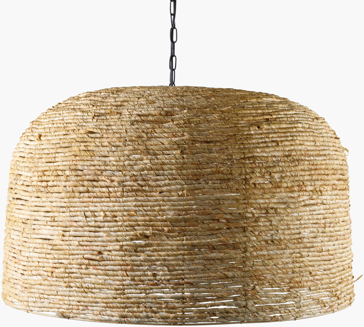 Himavat Rattan Pendant Light, Natural Black