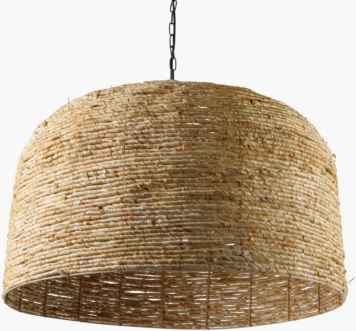 Himavat Rattan Pendant Light, Natural Black
