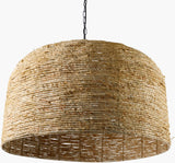 Himavat Rattan Pendant Light, Natural Black