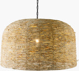 Himavat Rattan Pendant Light, Natural Black