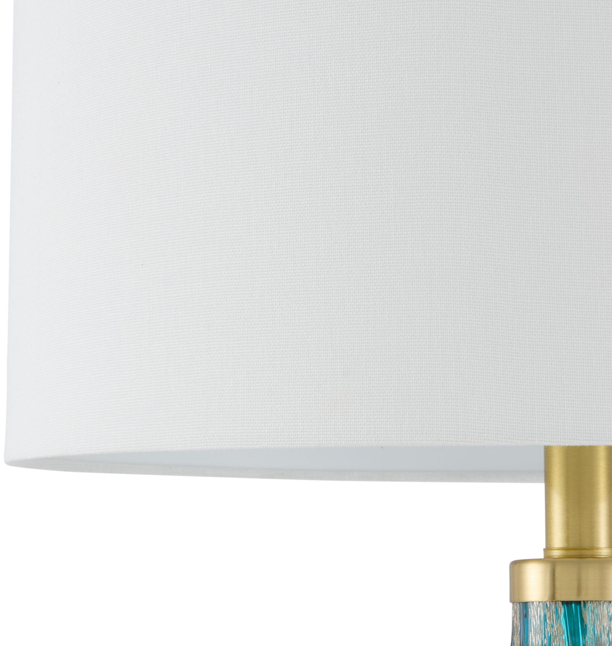 Hexham 28" Glass Table Lamp, Hand Painted Blue