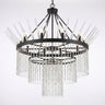Wagon Wheel Chandelier with Crystals – 10 Lights