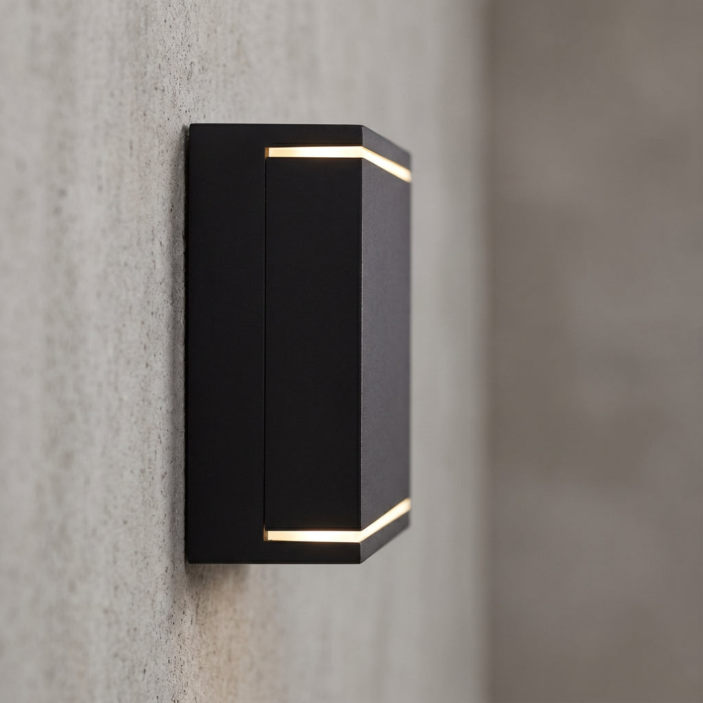 Modern LED Outdoor Wall Sconce Pair - Alternate Angle