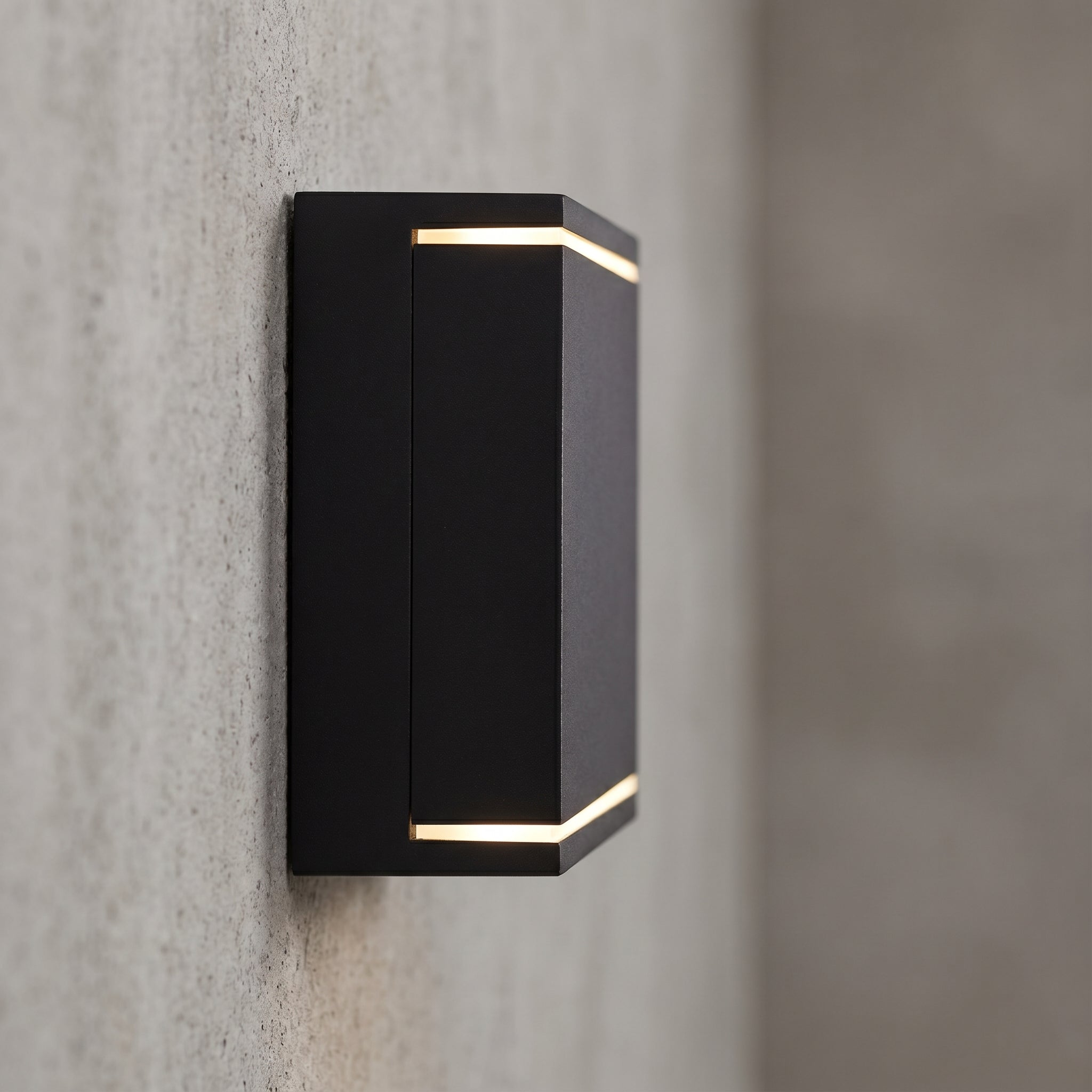 Modern LED Outdoor Wall Sconce Pair - Alternate Angle