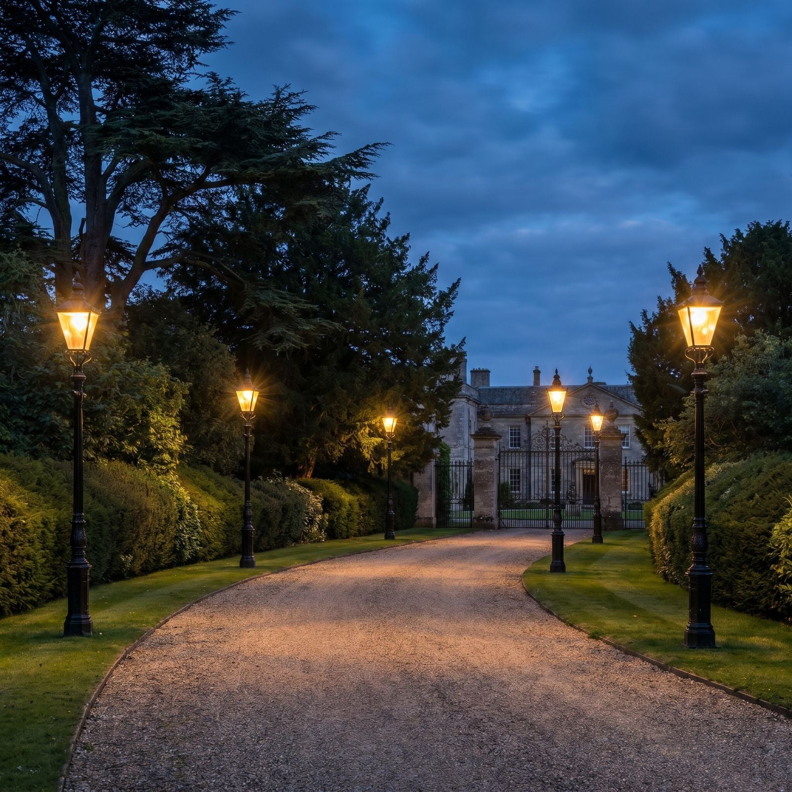 Cast Iron Garden Lamp Post - Context