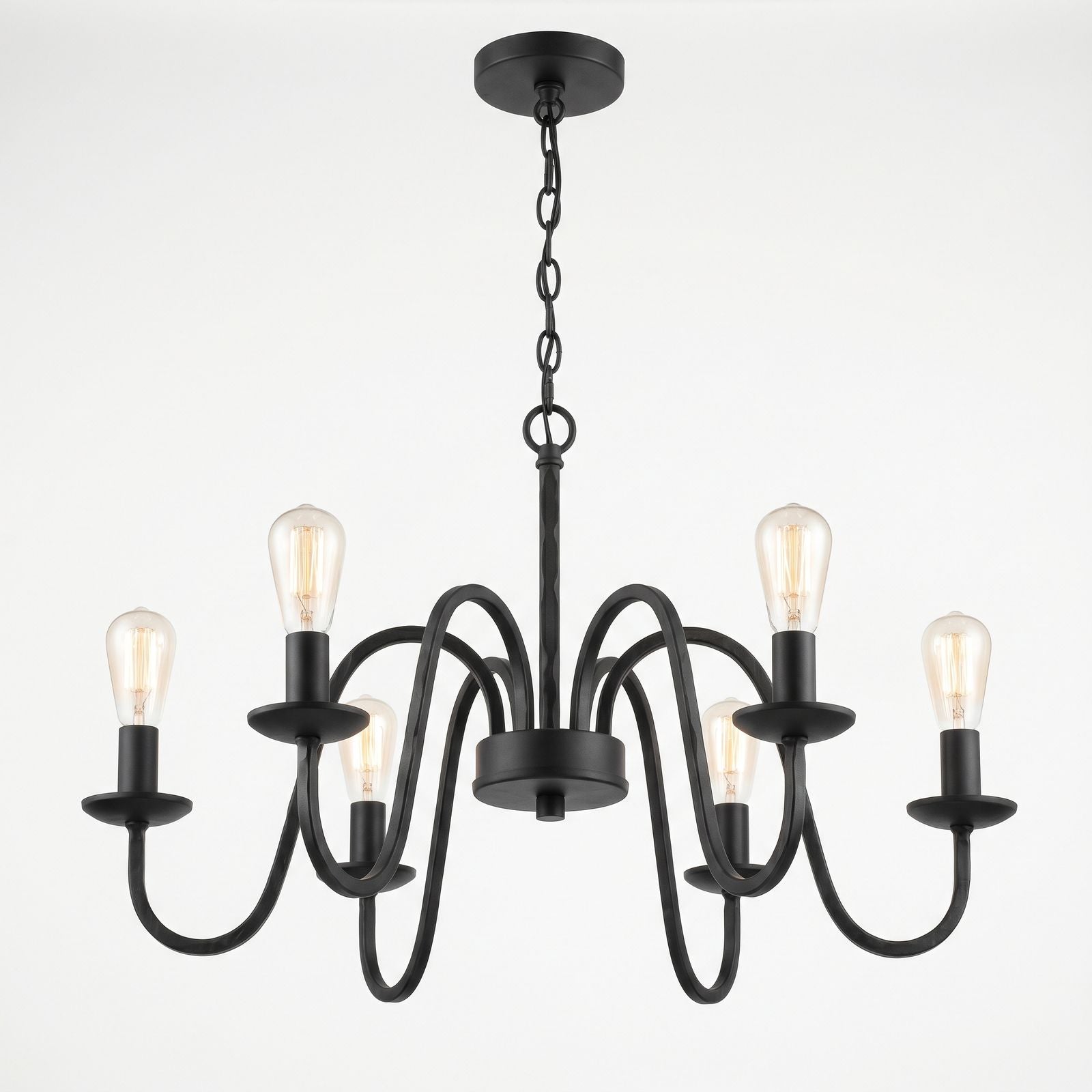 Outdoor Chandelier Black Iron - Product Image