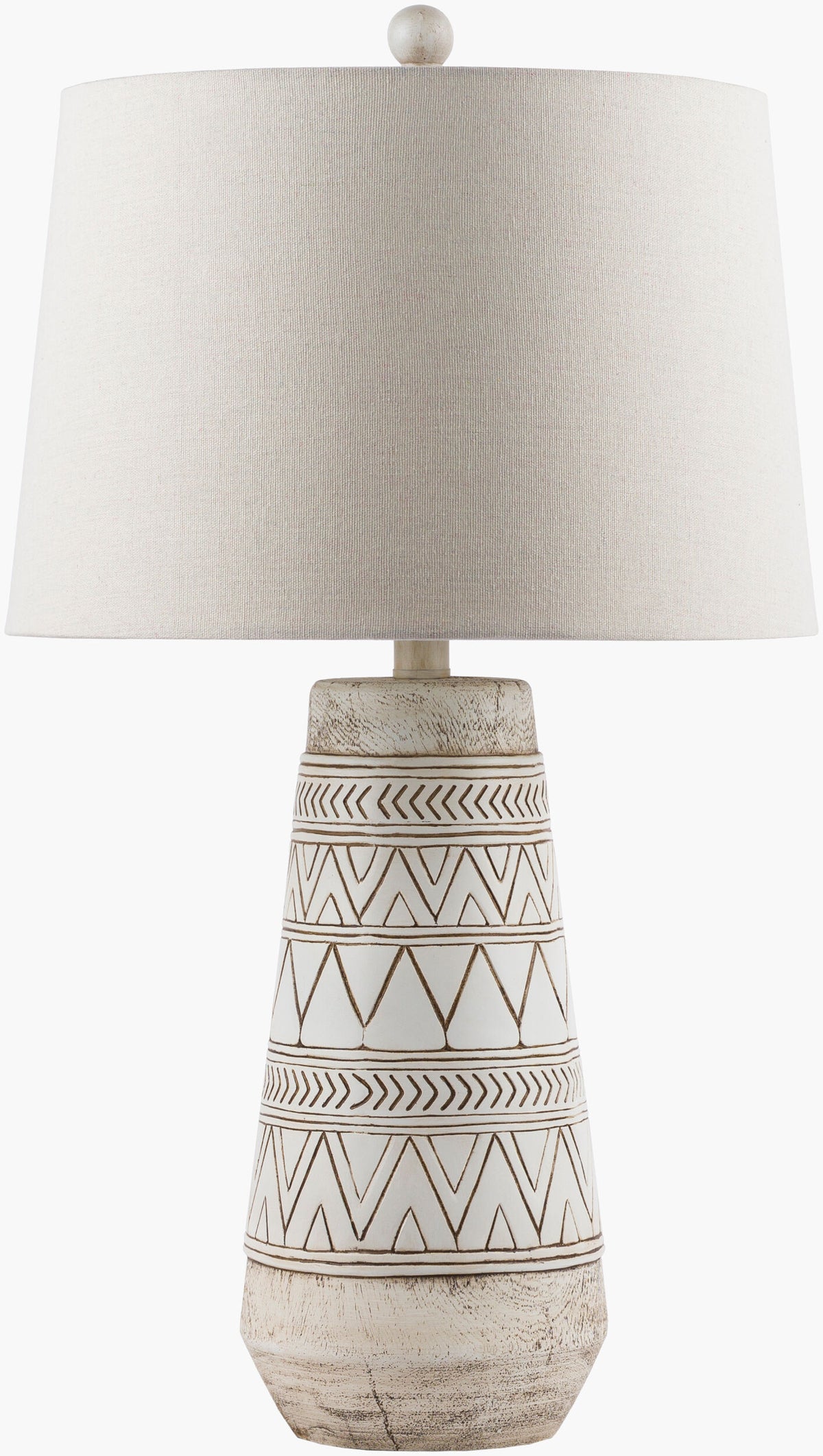 Imelde 26" Resin Table Lamp, Painted Tan, Cream