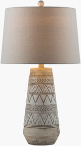 Imelde 26" Resin Table Lamp, Painted Tan, Cream