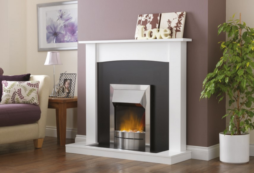 Dimplex Savena Optiflame, Brushed Chrome