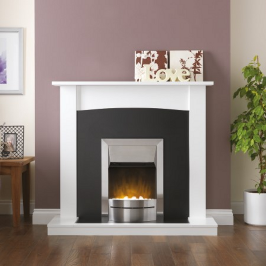 Dimplex Savena Optiflame, Brushed Chrome