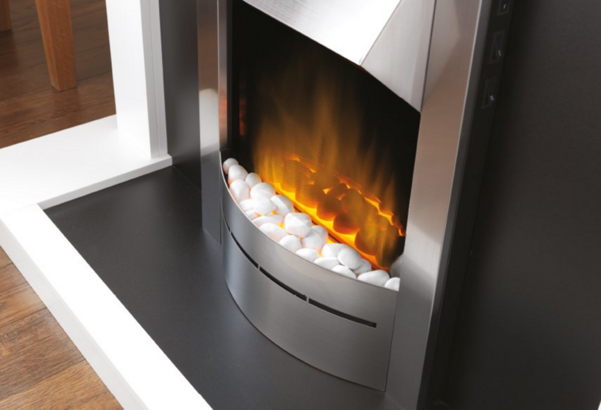 Dimplex Savena Optiflame, Brushed Chrome