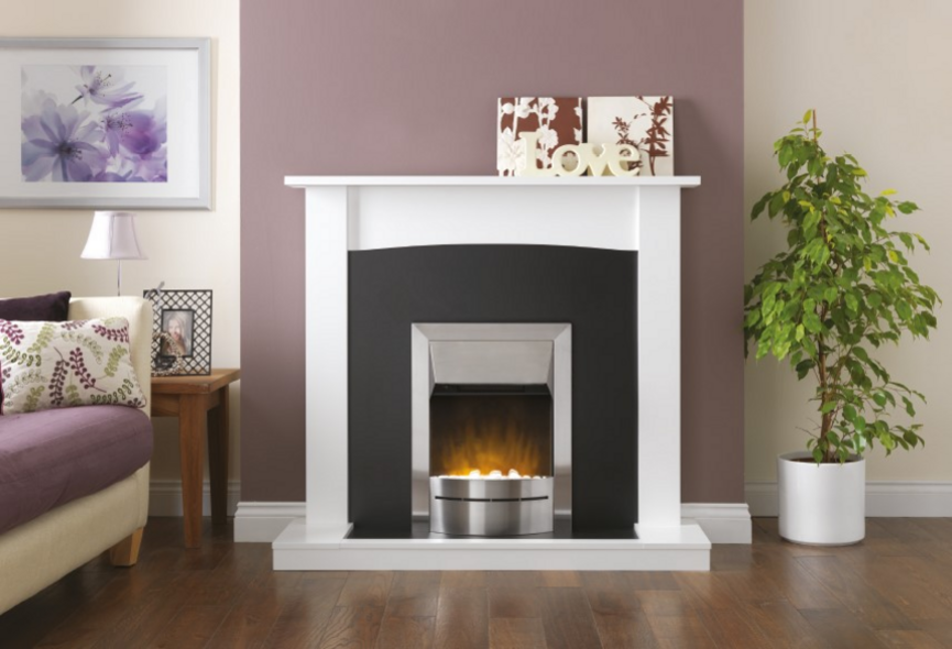 Dimplex Savena Optiflame, Brushed Chrome
