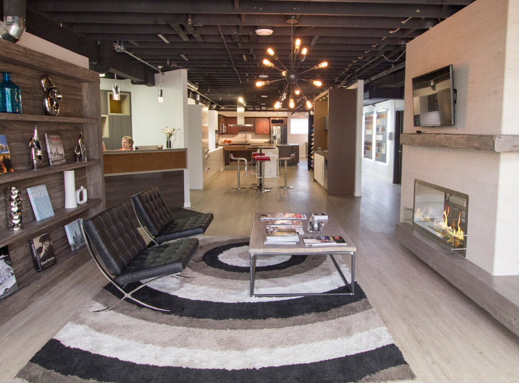 The Bio Flame built-in firebox installed in a living space