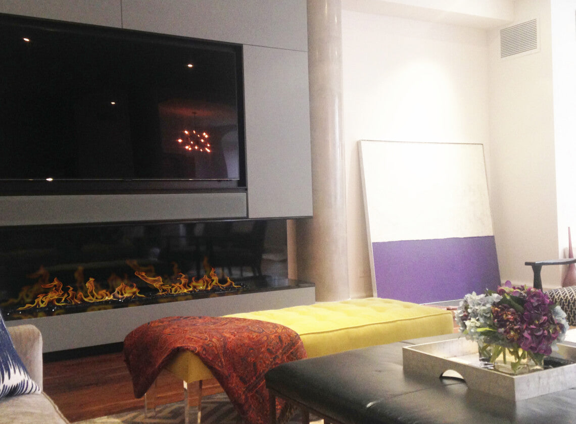 The Bio Flame smart burner installed in a living space