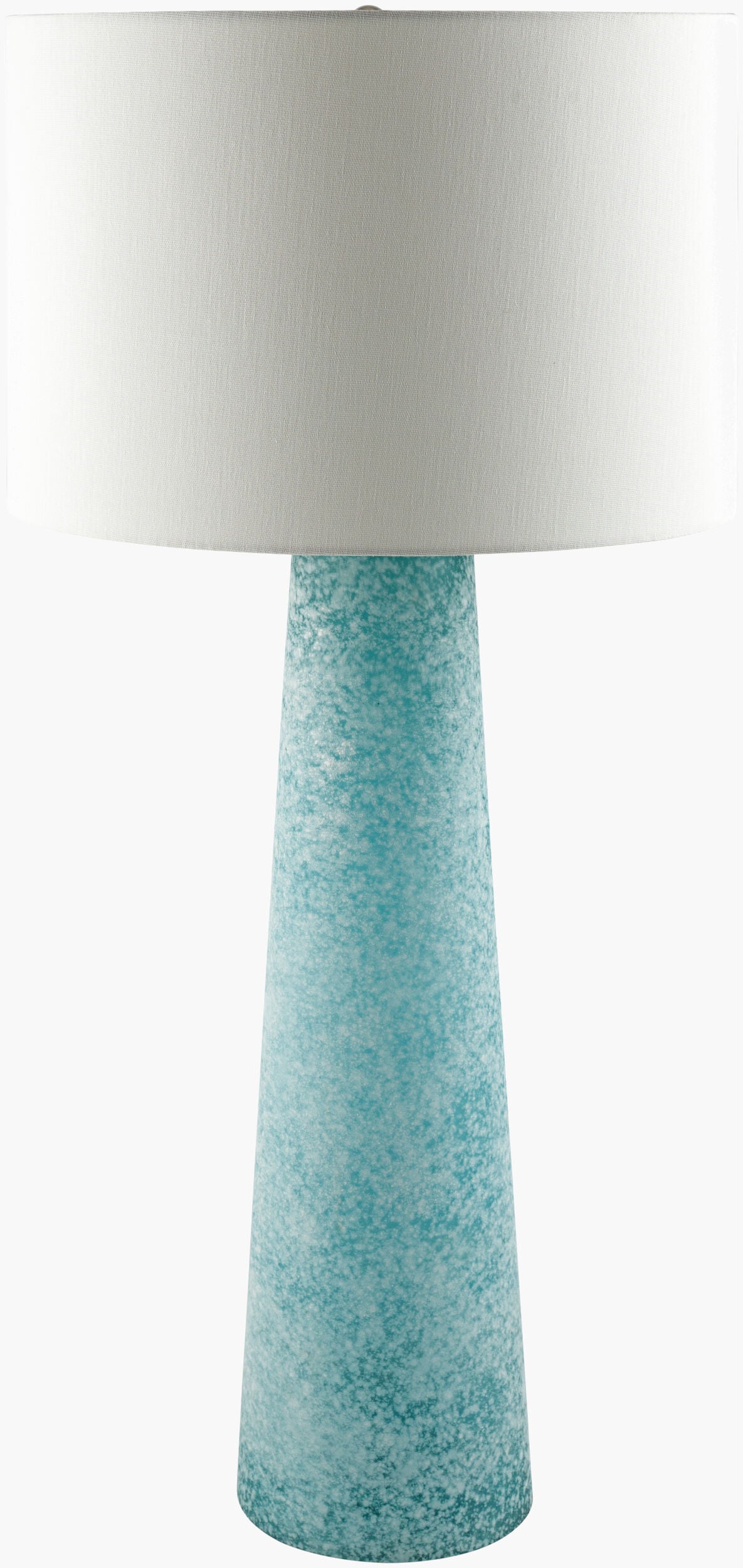 Isolde 39" Glass Table Lamp, Painted Blue