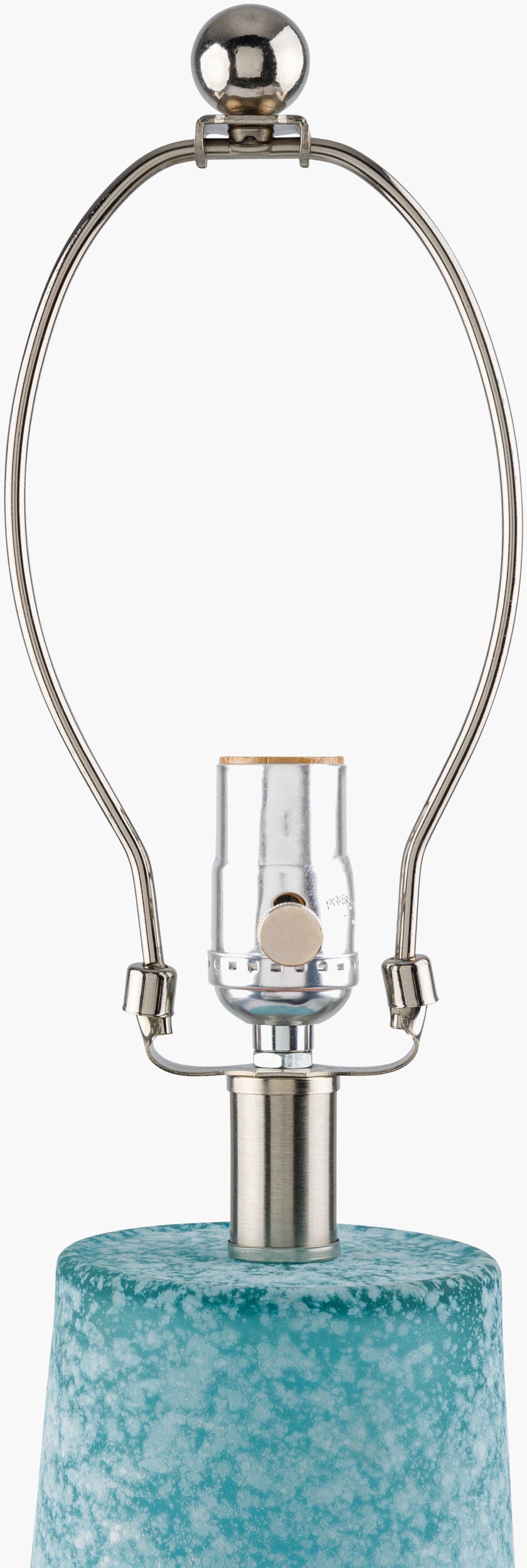 Isolde 39" Glass Table Lamp, Painted Blue