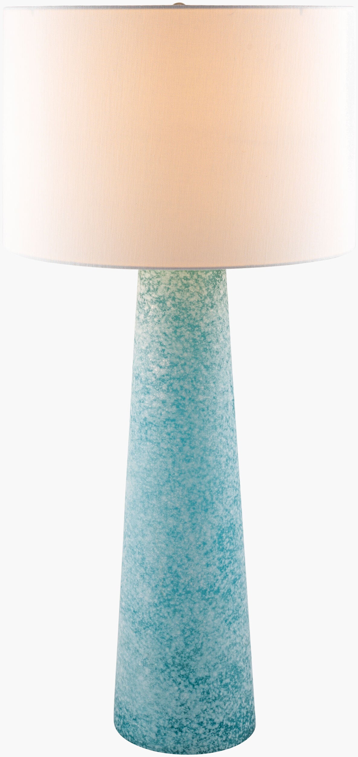 Isolde 39" Glass Table Lamp, Painted Blue
