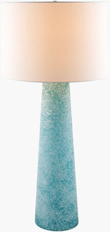 Isolde 39" Glass Table Lamp, Painted Blue