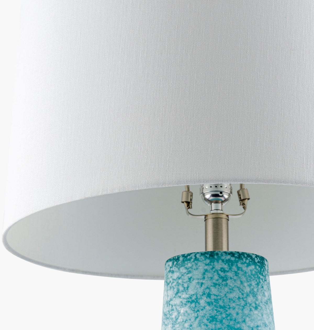 Isolde 39" Glass Table Lamp, Painted Blue