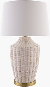 Isola 28" Rattan Table Lamp, Natural Wheat