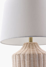 Isola 28" Rattan Table Lamp, Natural Wheat