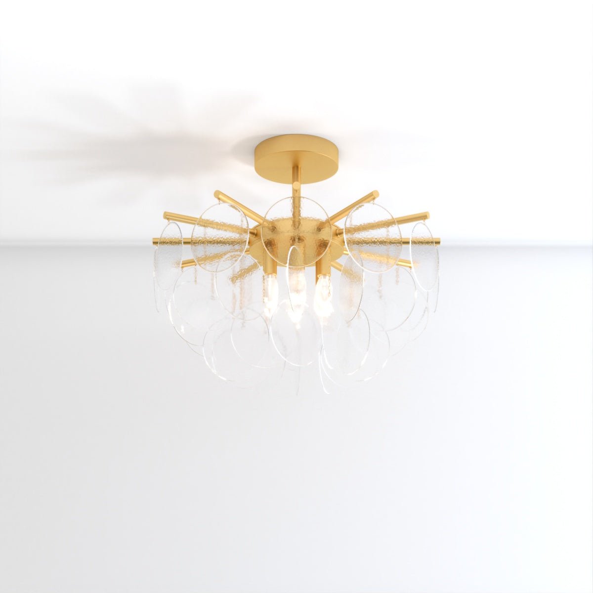 AuroraLuxe Chandelier with Glass Discs