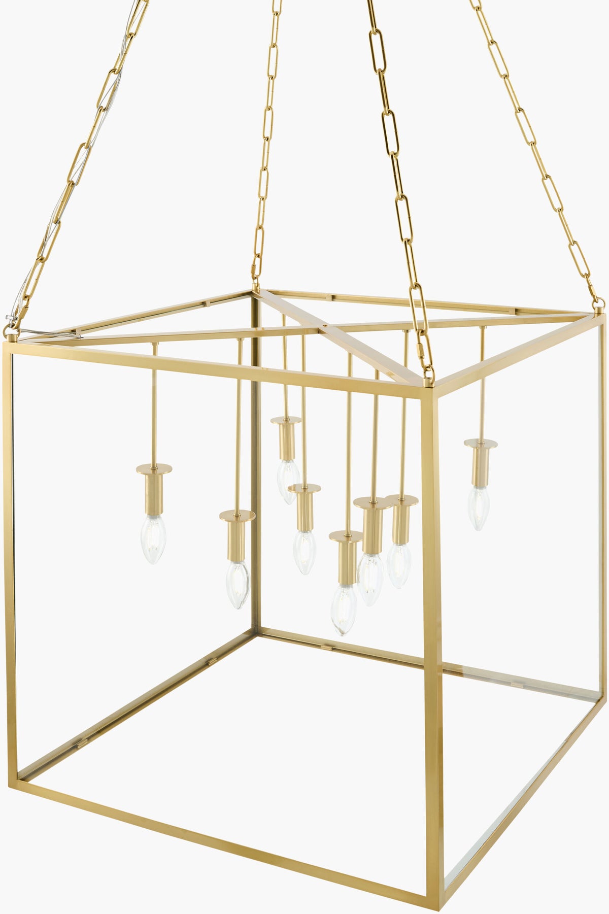 Jaca Iron Pendant Light, Plated Metallic Brass