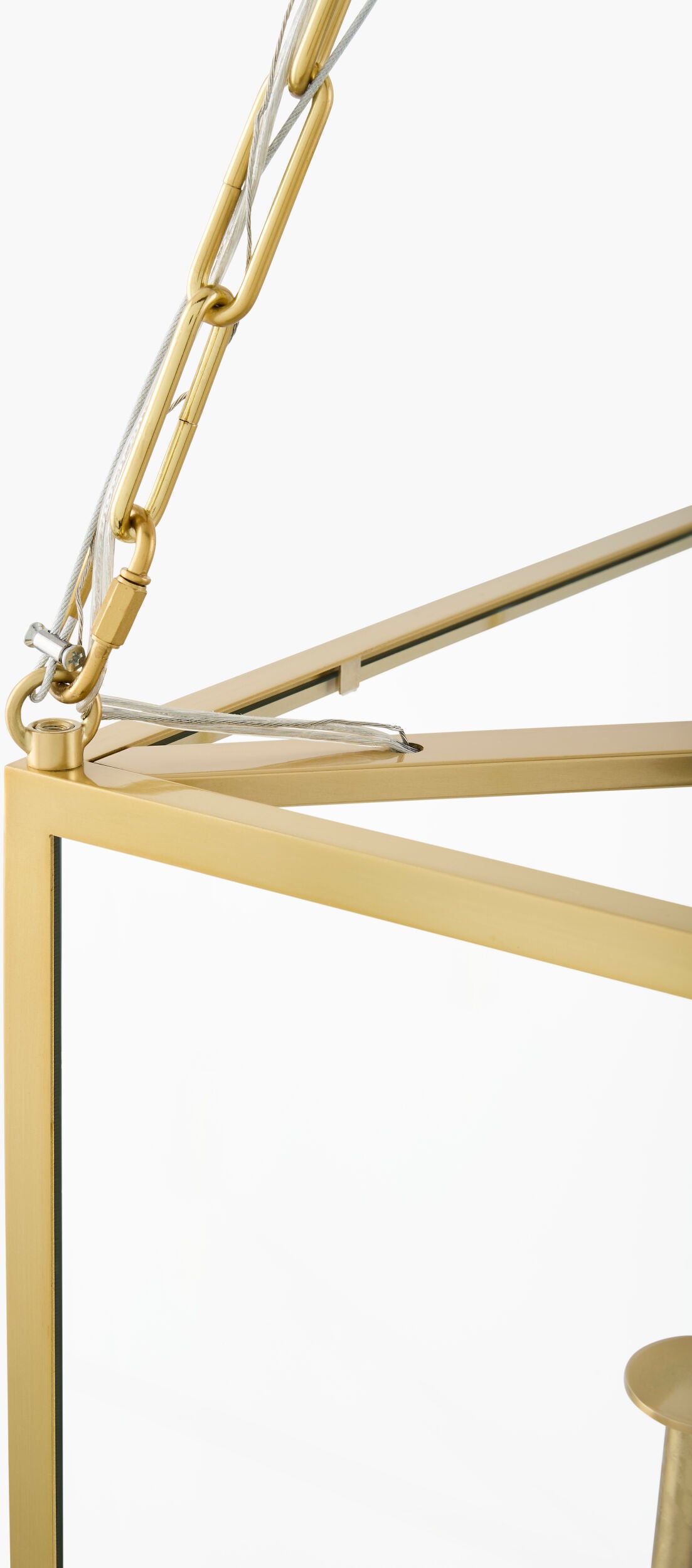 Jaca Iron Pendant Light, Plated Metallic Brass