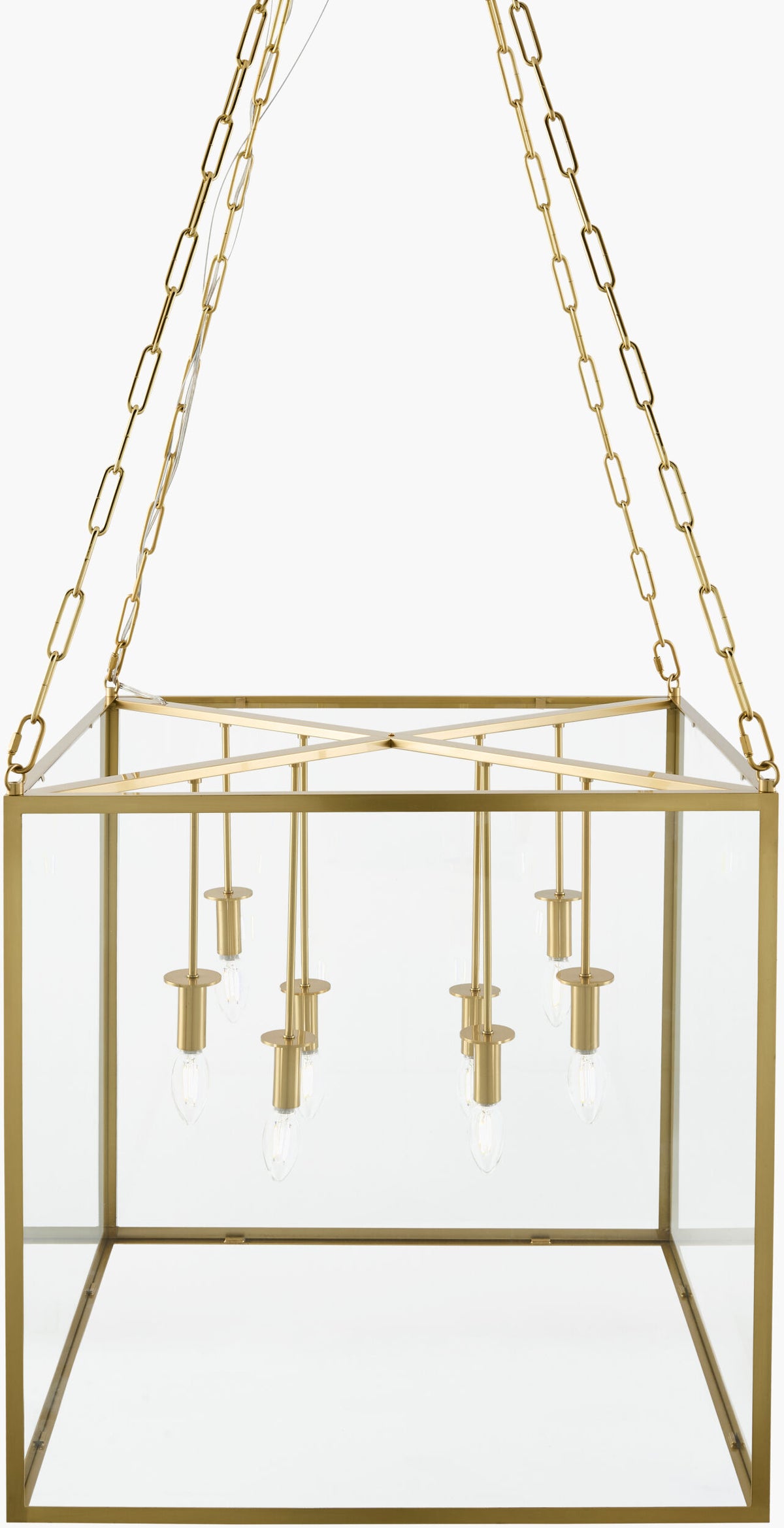 Jaca Iron Pendant Light, Plated Metallic Brass