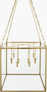 Jaca Iron Pendant Light, Plated Metallic Brass