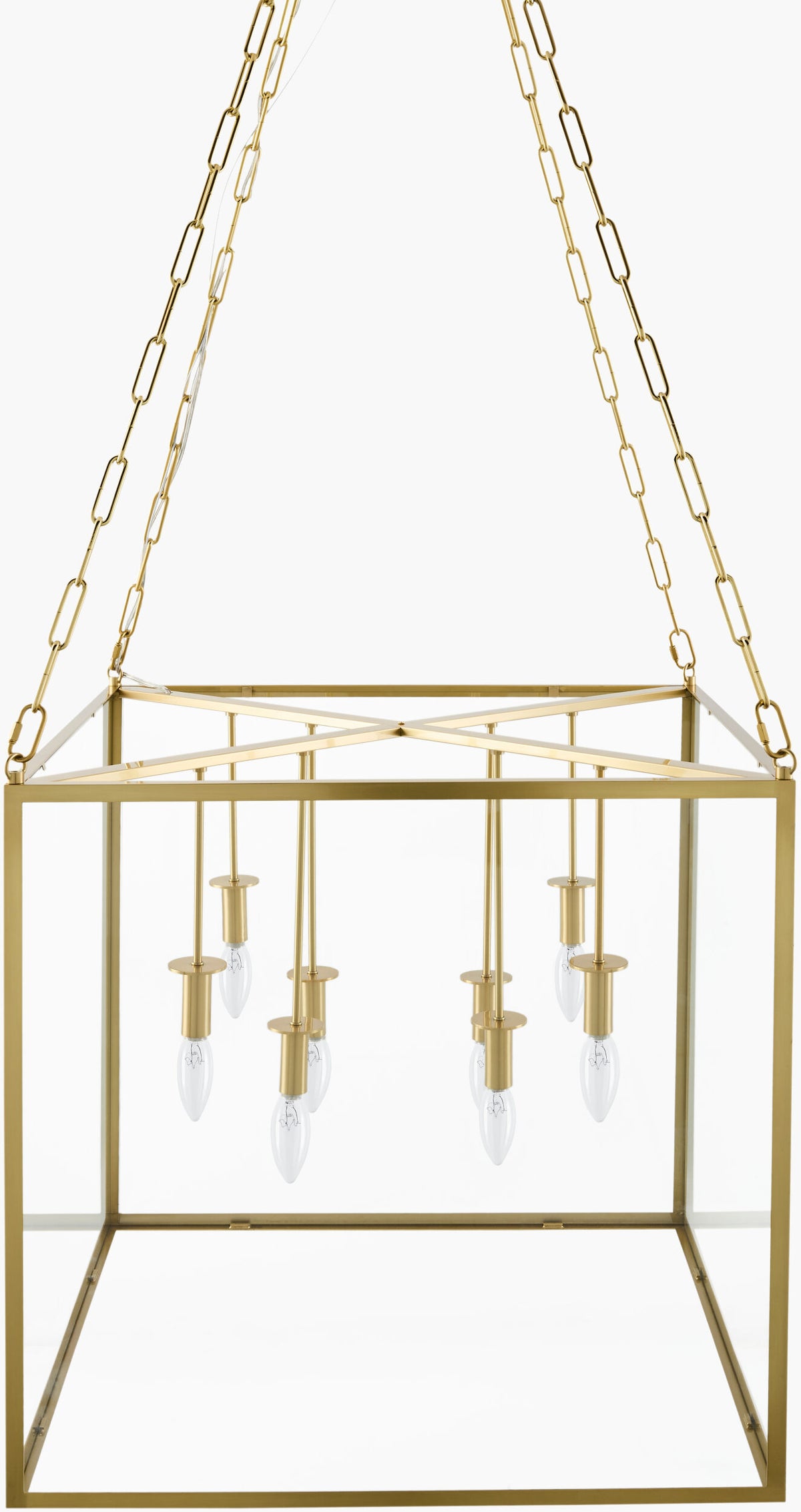 Jaca Iron Pendant Light, Plated Metallic Brass