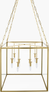 Jaca Iron Pendant Light, Plated Metallic Brass