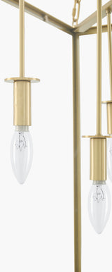 Jaca Iron Pendant Light, Plated Metallic Brass