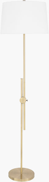 Jace 64" Iron Floor Lamp, Antiqued Metallic Brass