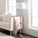 Jace 64" Iron Floor Lamp, Antiqued Metallic Brass
